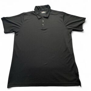 Bolle Black Geometric Golf Polo Shirt Mens XL Lightweight Polyester